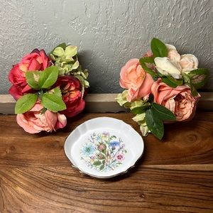 Cottagecore Aynsley Wild Garden Flowers Fine Bone China Trinket Dish